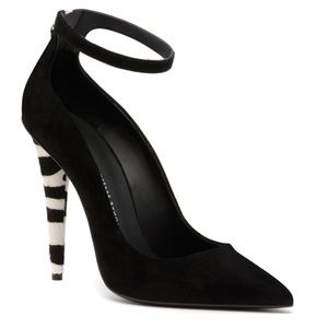 Giuseppe Zanotti Black Zebra Pony Heel